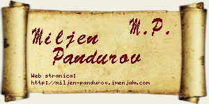 Miljen Pandurov vizit kartica